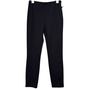 DKNY Black Pull On Business Casual Ponte Pants Stretch waist Womens Medium NWT
